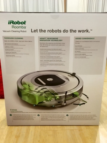 iRobot Roomba 782 Staubsaugerroboter - Originalverpackung Rückseite