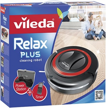 Vileda 147276 Relax Plus - Staubsaugroboter zur Zwischendurchreinigung glatter Böden & kurzfloriger Teppiche - mit Ladestation, Hinderniserkennung und Zeitsteuerung - bekannt aus TV - 3