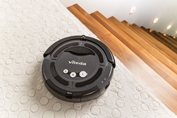 Vileda Cleaning Robot Grau - Staubsaugroboter zur Zwischendurchreinigung - für glatte Böden & kurzflorige Teppiche - 3