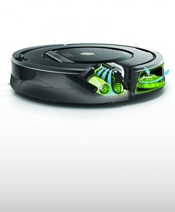 iRobot Roomba 865 Staubsaug-Roboter (50% stärkere Reinigungsleistung, Gummi Walzen) schwarz/grau - 
