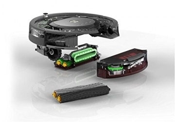 iRobot Roomba 865 Staubsaug-Roboter (50% stärkere Reinigungsleistung, Gummi Walzen) schwarz/grau - 