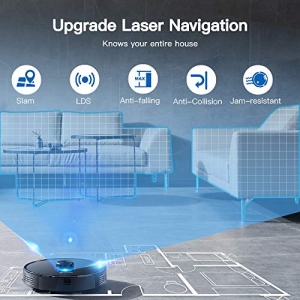 Proscenic M7 PRO WLAN Saugroboter, Staubsauger Roboter mit Laser-Navigation, App- und Alexa Steuerung, Saugroboter mit Wischfunktion, starke Saugkraft für Tierhaare und Teppiche - 4
