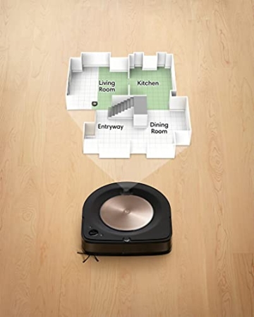 iRobot Roomba s9 Über WLAN verbundener Saugroboter - PerfectEdge®-Technologie mit Eckenbürste und breiteren Gummibürsten für alle Böden - Lernt, kartiert und passt Sich an Ihr Zuhause an - 4