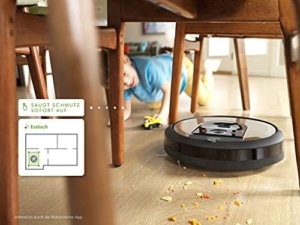 iRobot® Roomba® i615840 Saugroboter mit Zwei Gummibürsten für alle Böden - Ideal für Haustiere - Lernt, kartiert und passt Sich an Ihr Zuhause an - Sprachassistent kompatibel - Imprint-Kopplung - 8